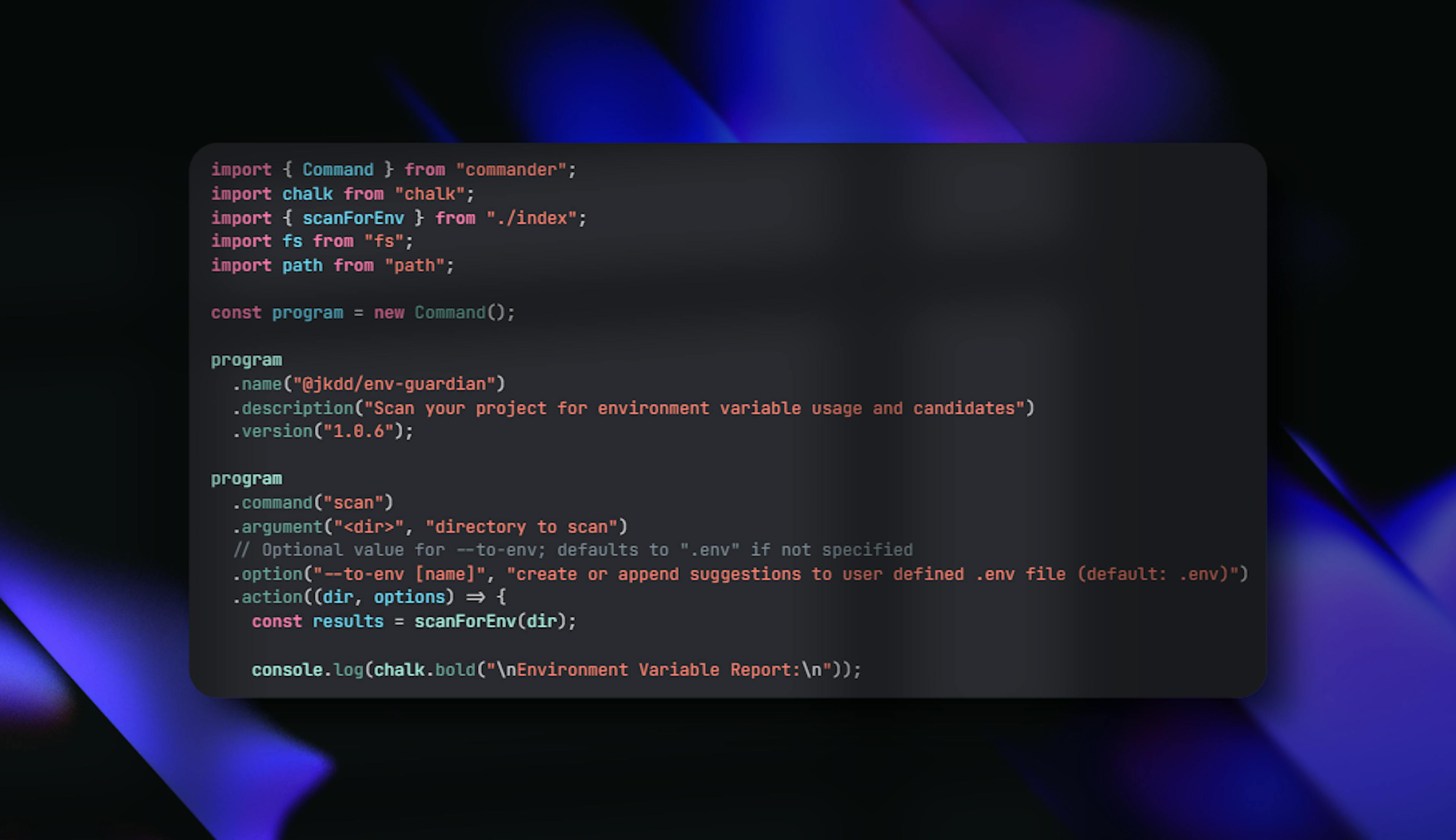env-guardian code snippet