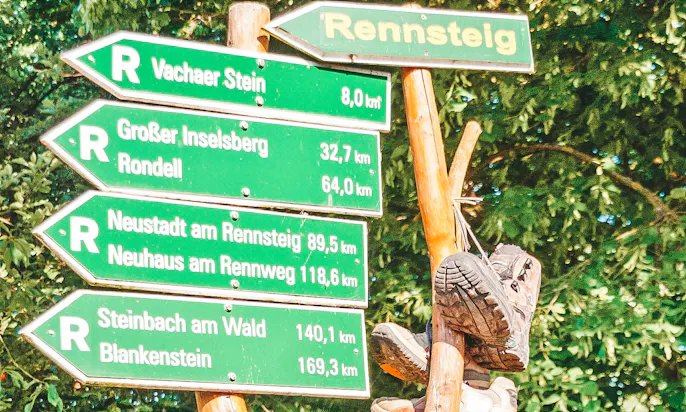 Höhenweg Rennsteig mit Hund