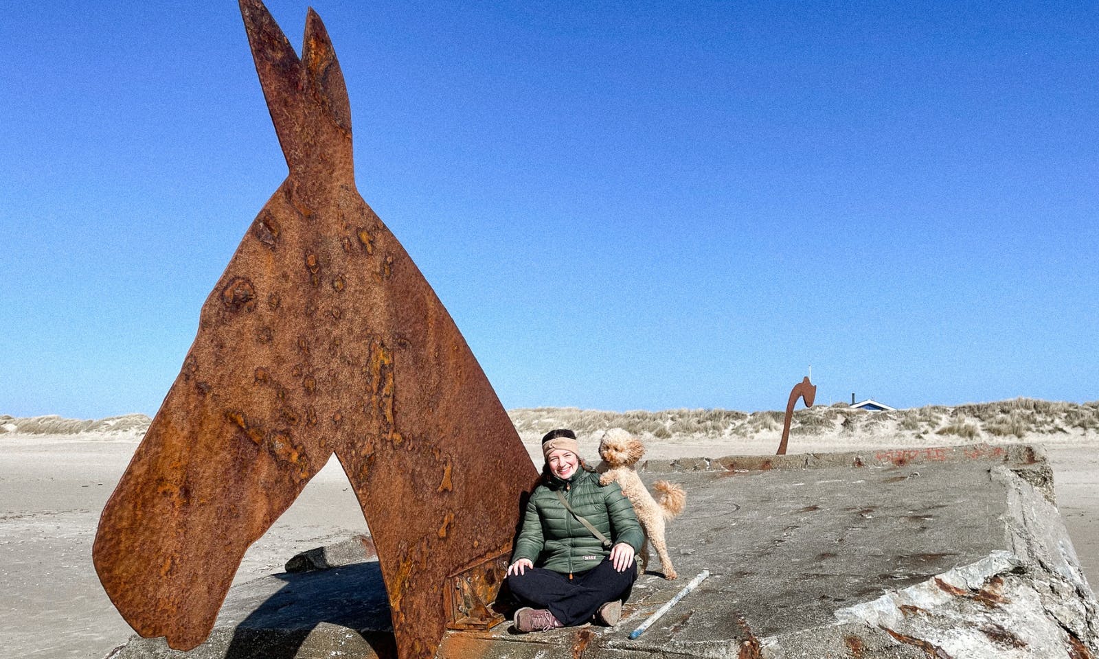 Urlaubsselfie bei den Maulesel Bunker mit Hund