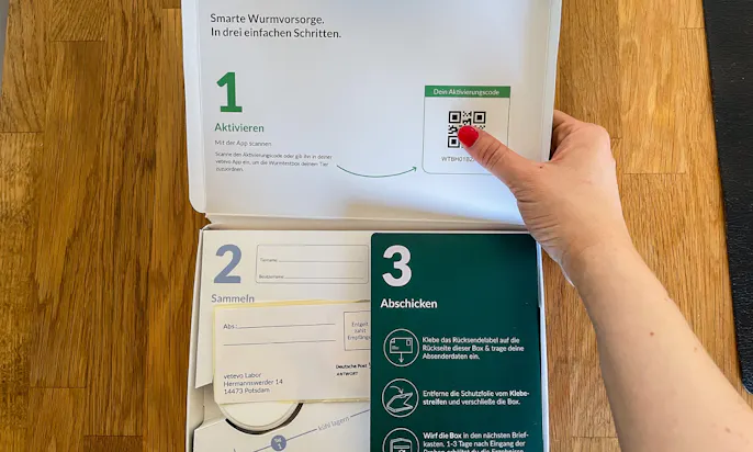Vetevo Wurmtest Pro Giardien für Hunde