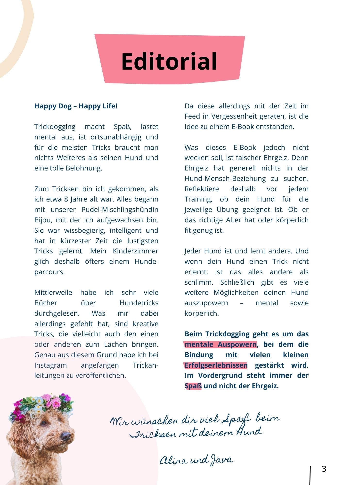 E-Book 21 niedliche Hundetricks - Editorial