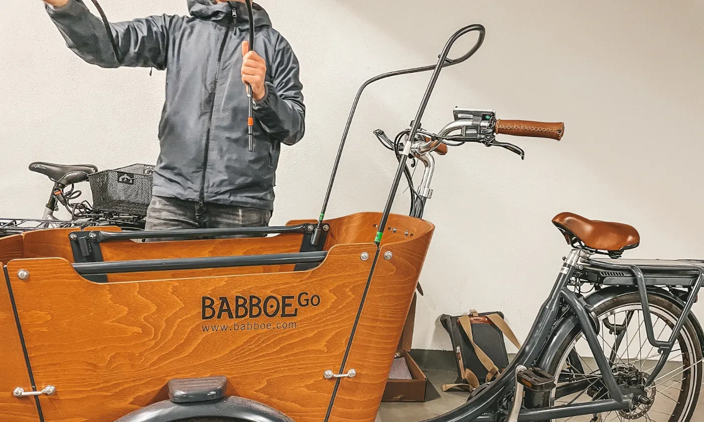 Montage Regenverdeck Babboe E-Go
