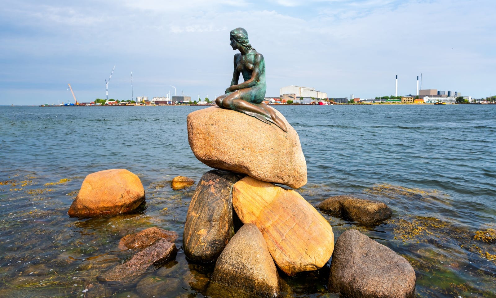 kleinen Meerjungfrau in Nyhavn Kopenhagen