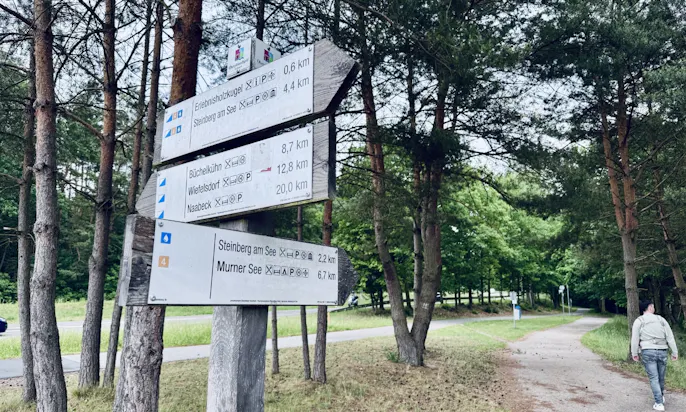 Wanderweg am Steinberger See in Bayern