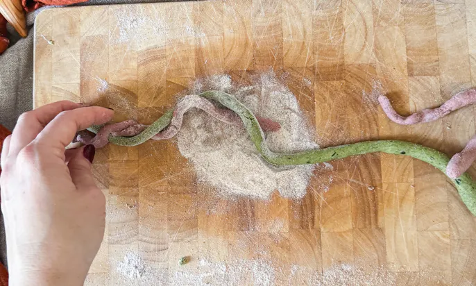 Zuckerstangen-Leckerlis formen