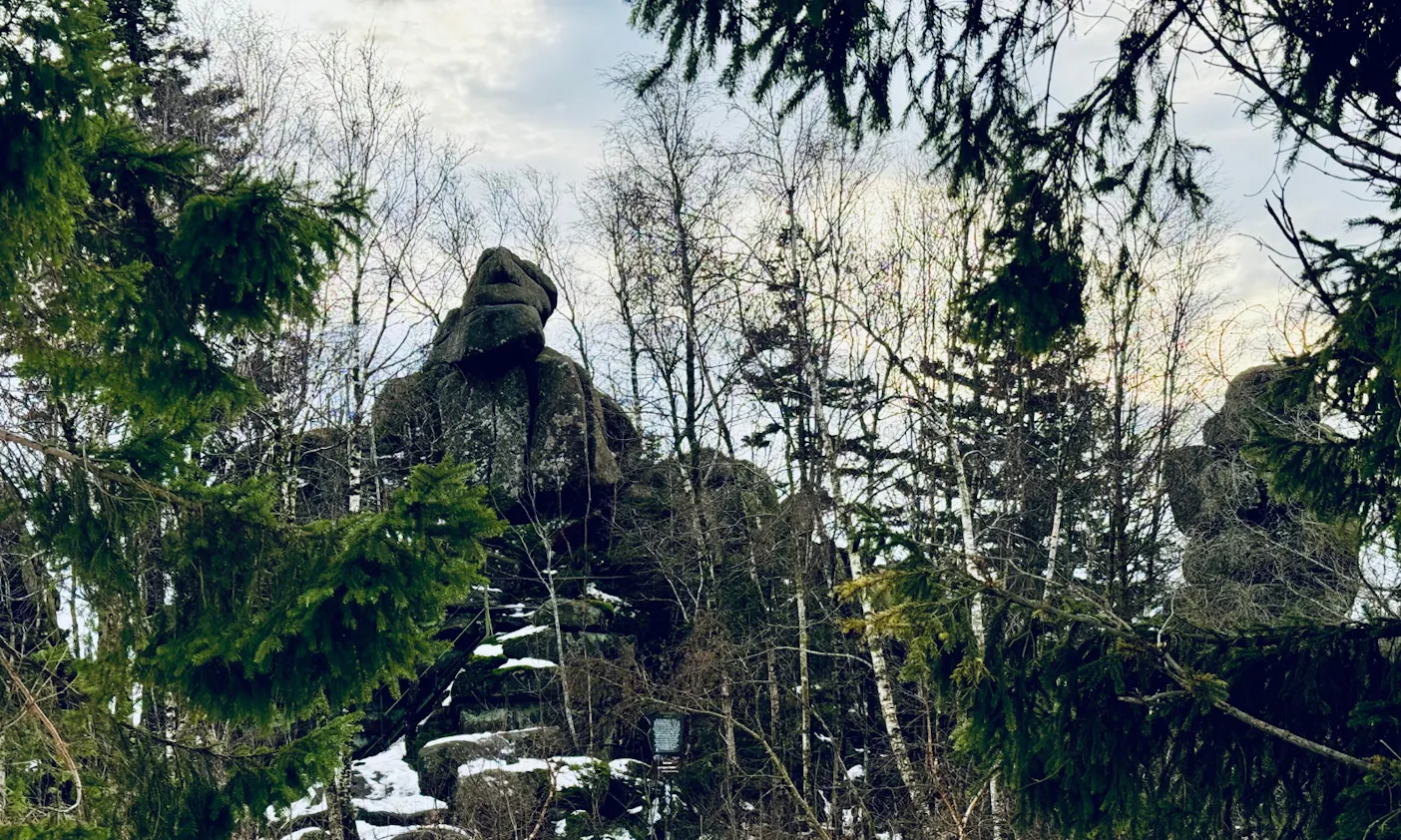 Der Felsen Ahrensklint im Harz