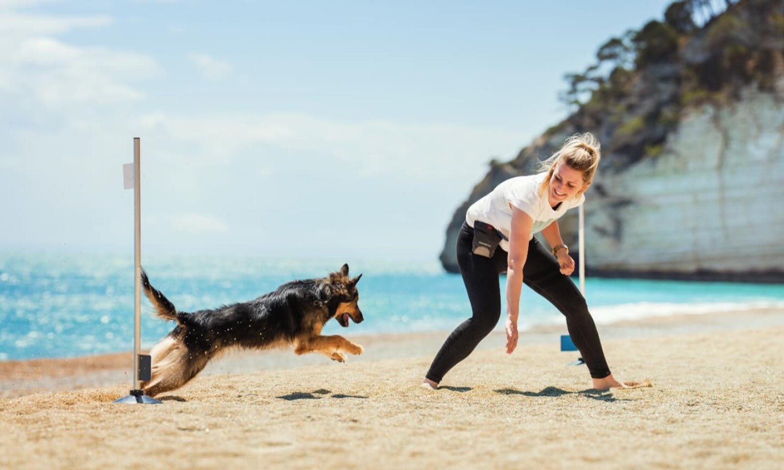 Dana Thimel macht Curving mit ihrem Hund