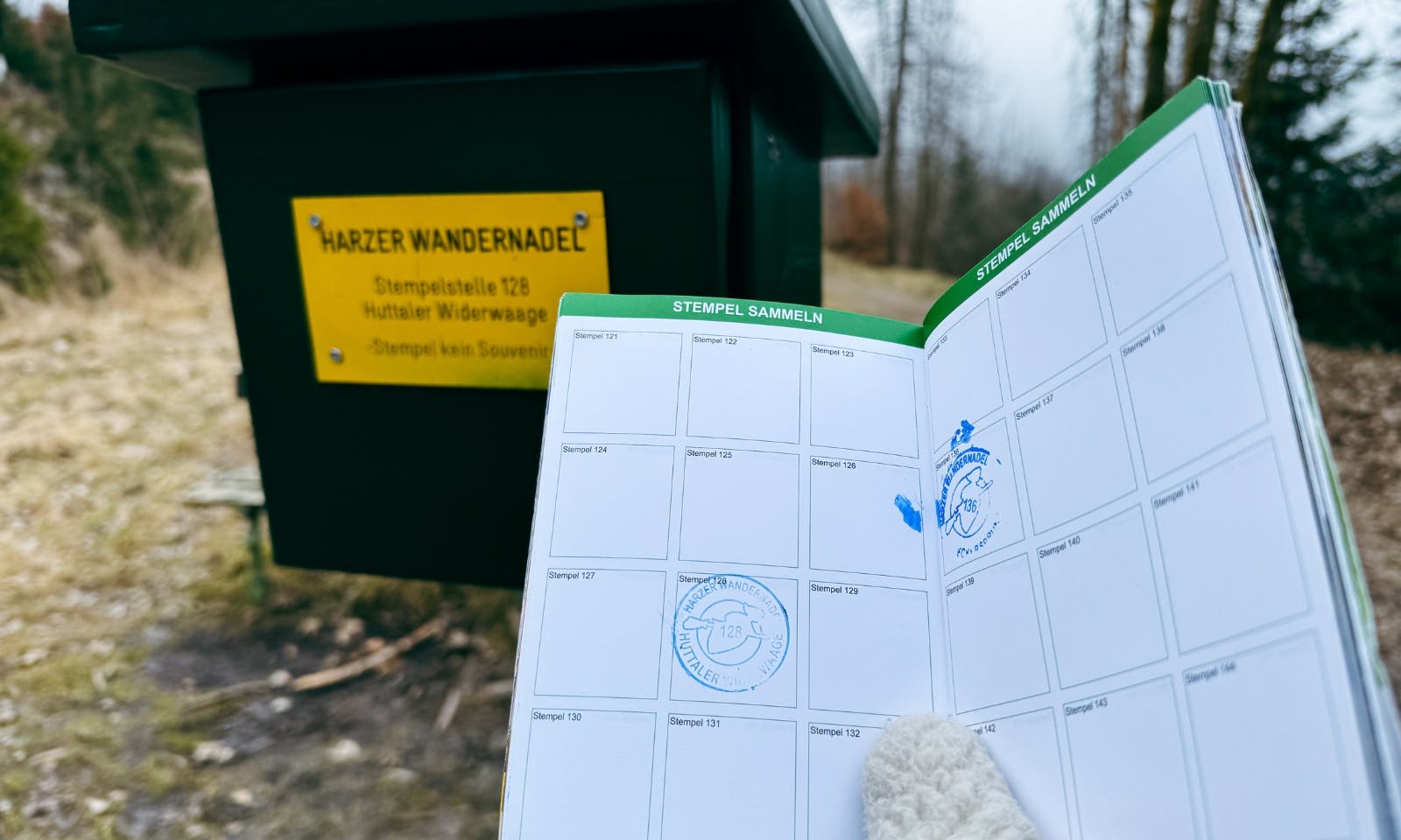 Harzer-Wandernadel-Stempel Hutthaler Widerwaage