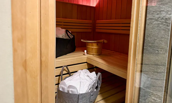 Private Sauna in der Premium Lodge Plus, Auszeit pur