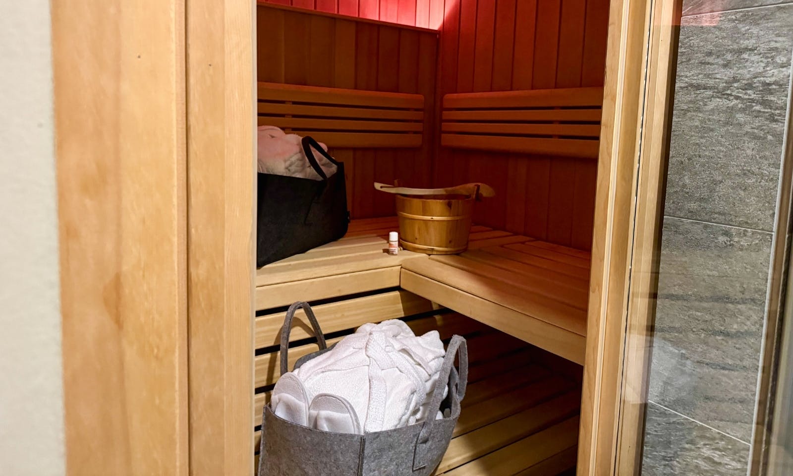 Private Sauna in der Premium Lodge Plus, Auszeit pur