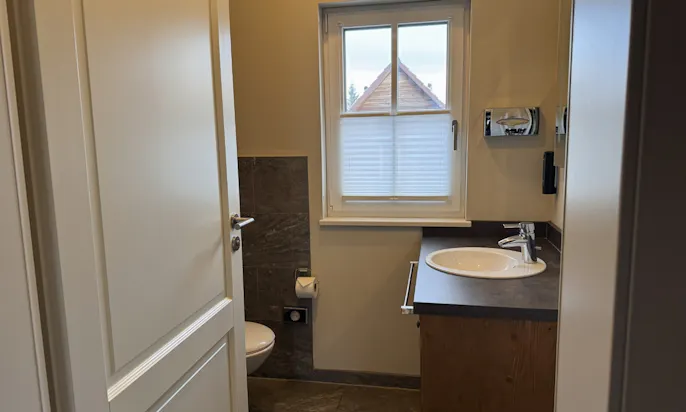 Badezimmer in der Premium Lodge Plus