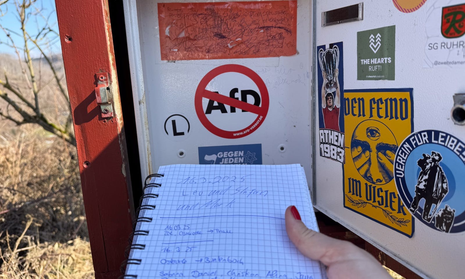 Erinnerungsbuch auf dem Harzer-Hexen-Stieg