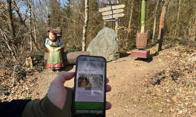 Kiepenfrau-Station in Osterode auf dem Harzer-Hexen-Stieg mit Audio