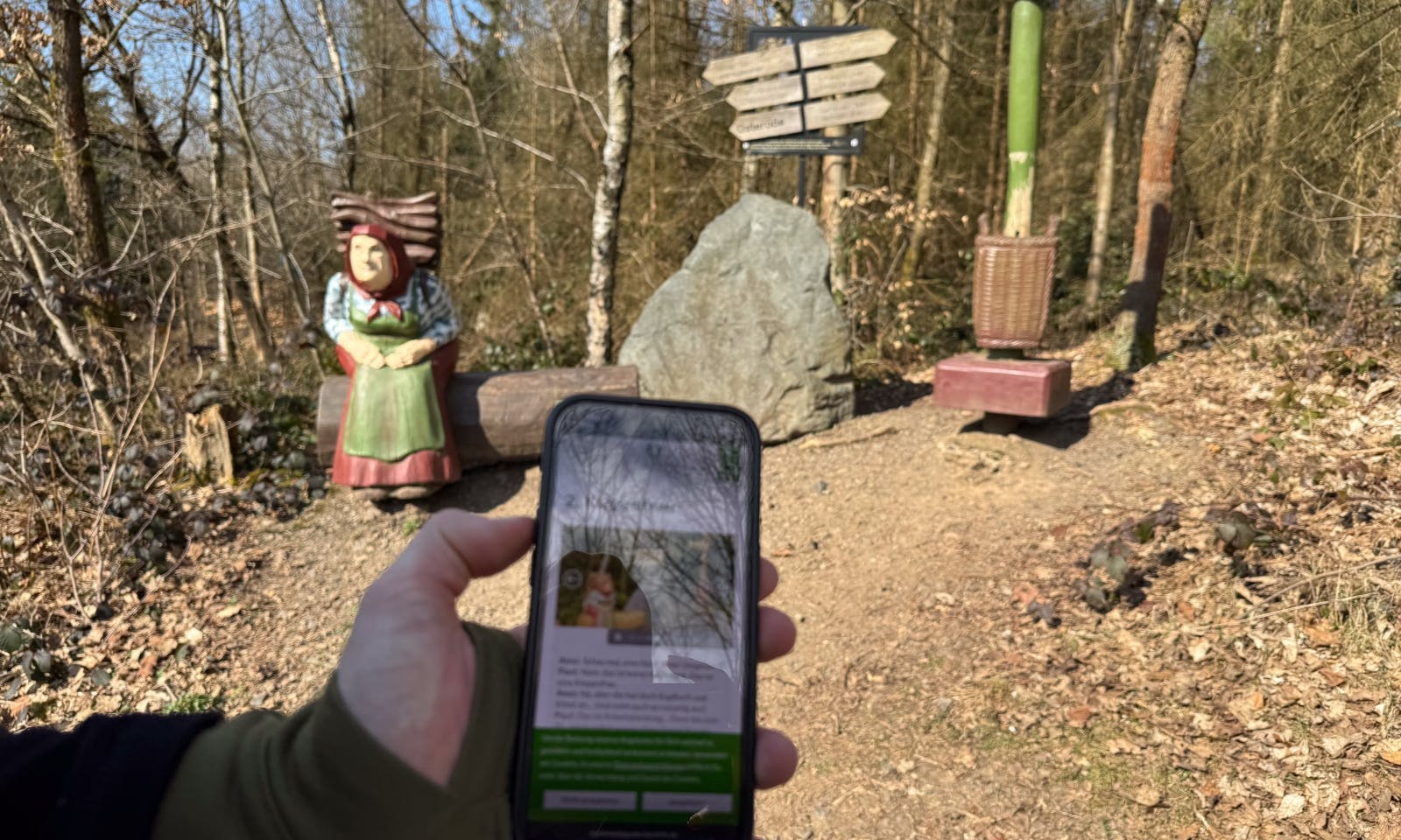 Kiepenfrau-Station in Osterode auf dem Harzer-Hexen-Stieg mit Audio