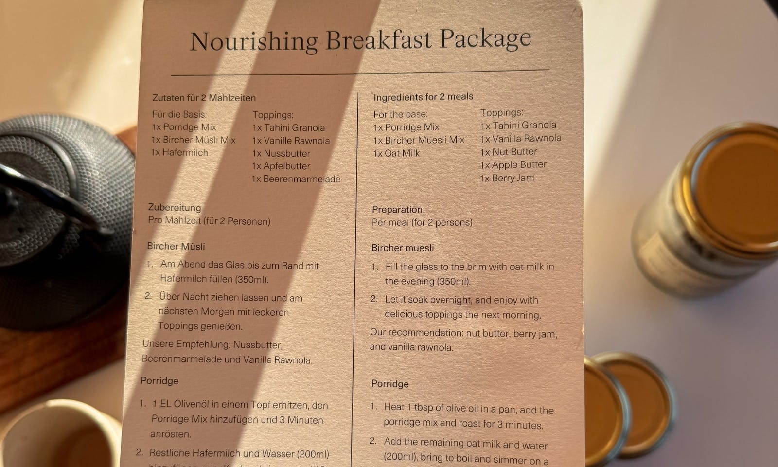 Frühstück in der Natur – unser veganes Genuss-Paket von ÆNDRÈ