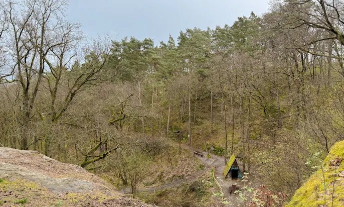 Schützhütte vor der Regensteinmühle