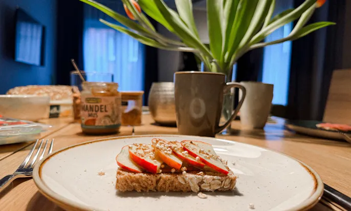 Histaminarmes Frühstück im Appartement des EchtZeit Hotels in Braunlage
