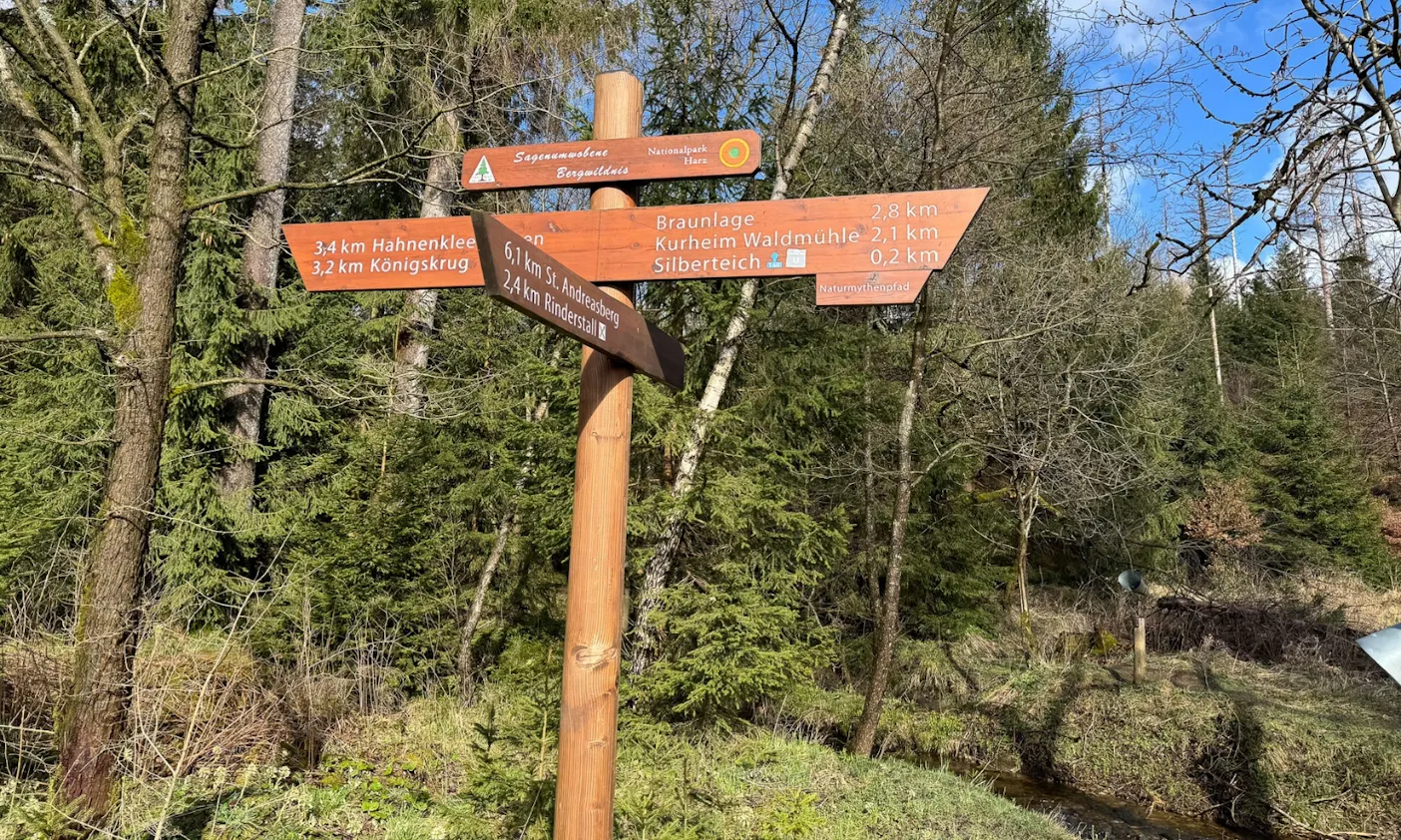 Wanderschilder in Braunlage im Harz