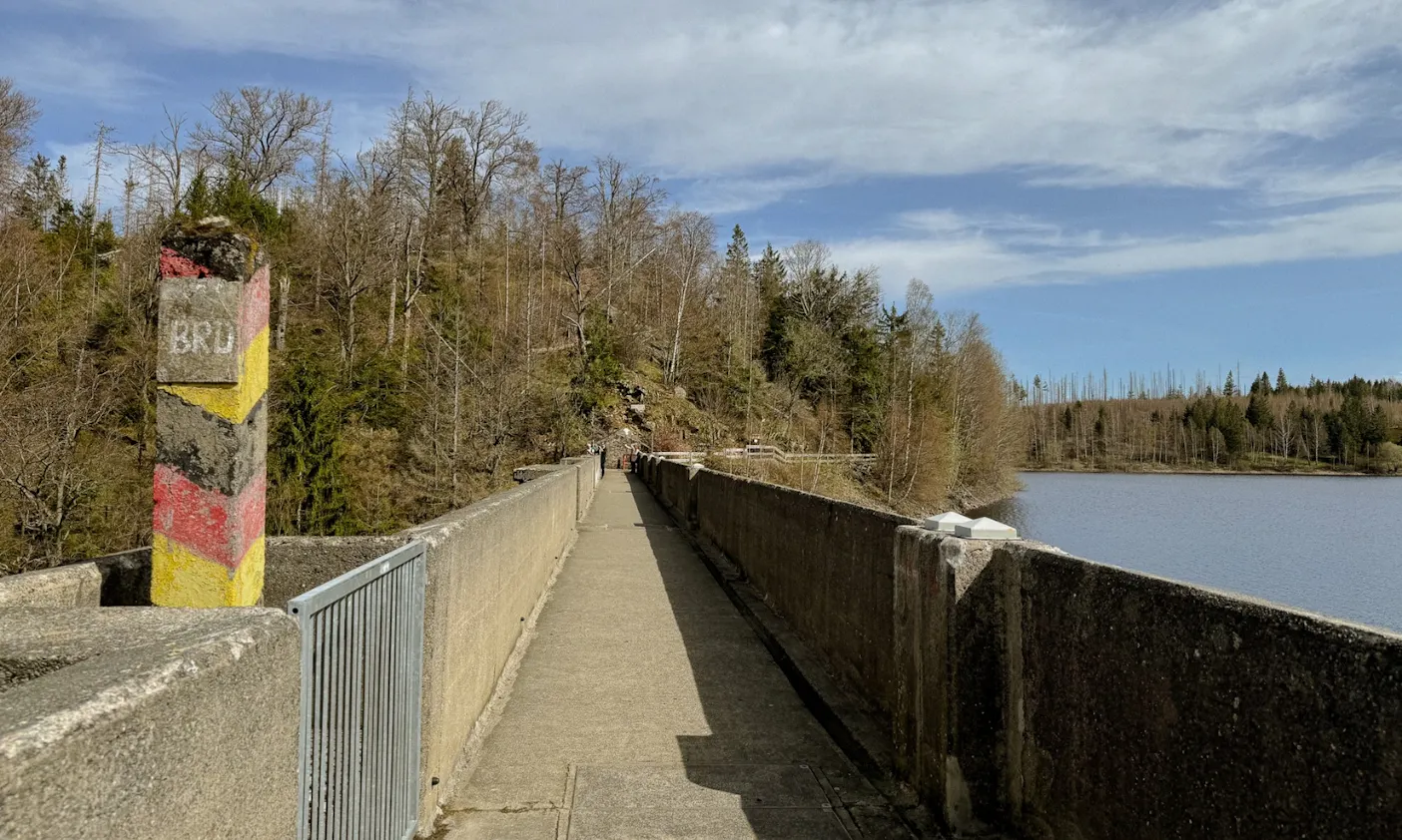 Grenzweg BRD und DDR an der Eckertalsperre