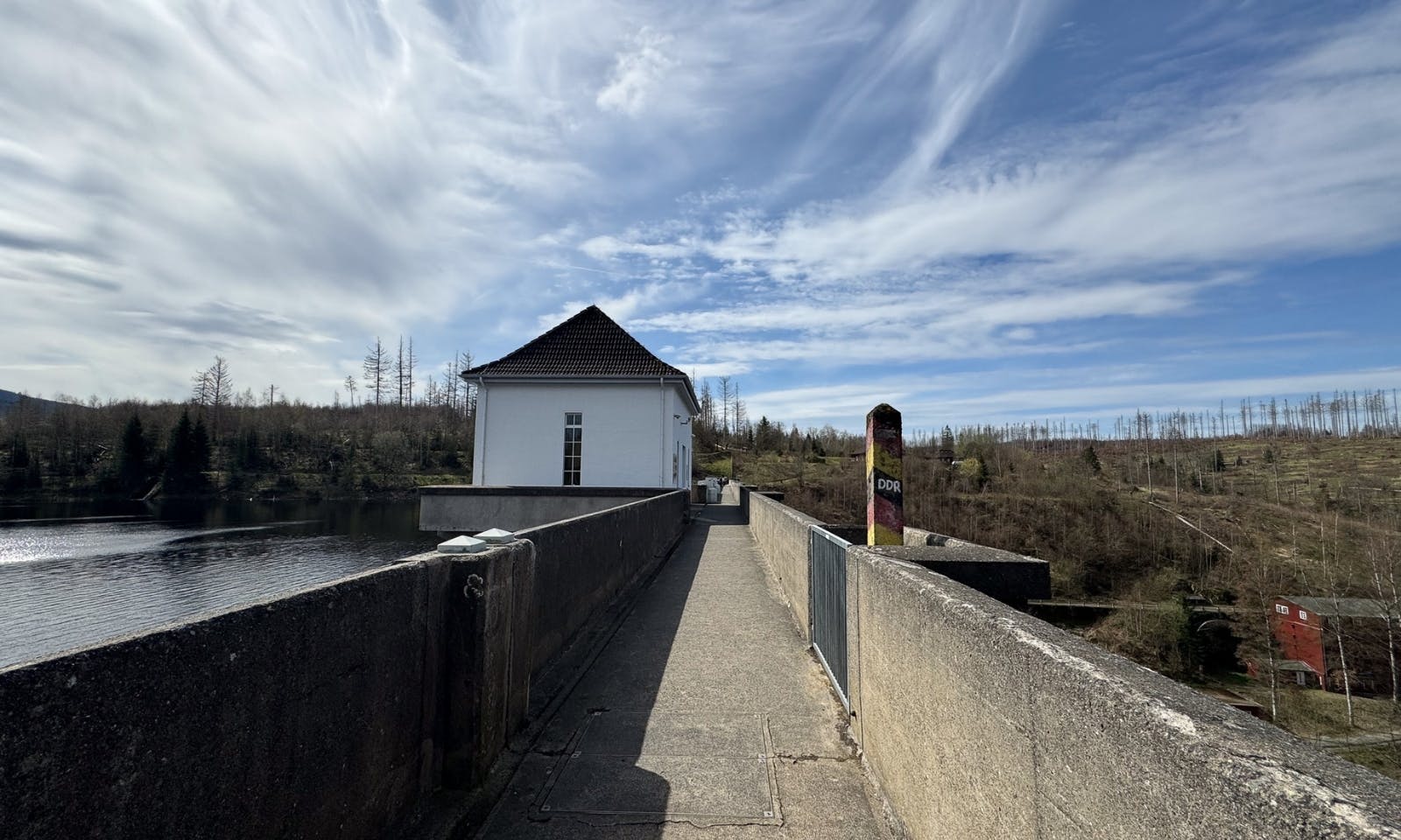 Grenzweg BRD und DDR an der Eckertalsperre