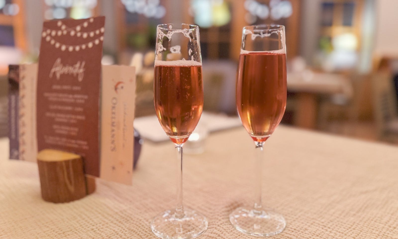 Alkoholfreierer Apperitiv im Restaurant im Okelmann’s Hotel