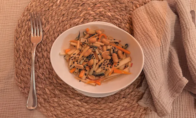 Vegane Vorspeise im Restaurant im Okelmann’s Hotel
