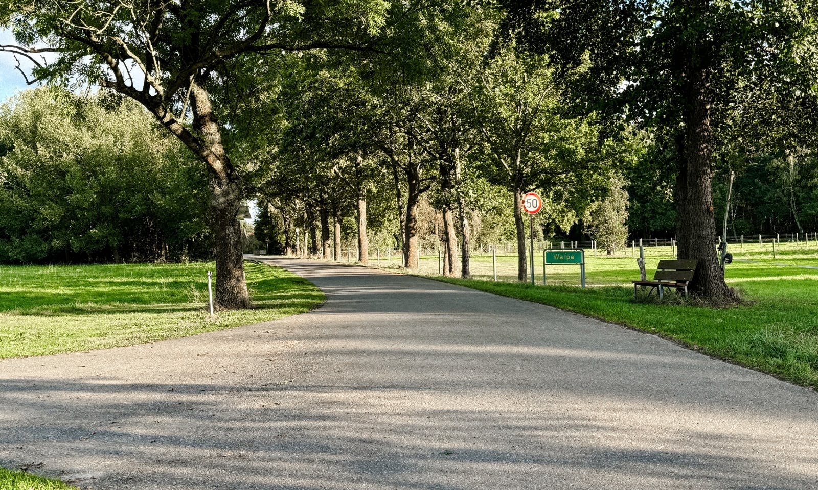 Ortschild Warpe in Niedersachsen