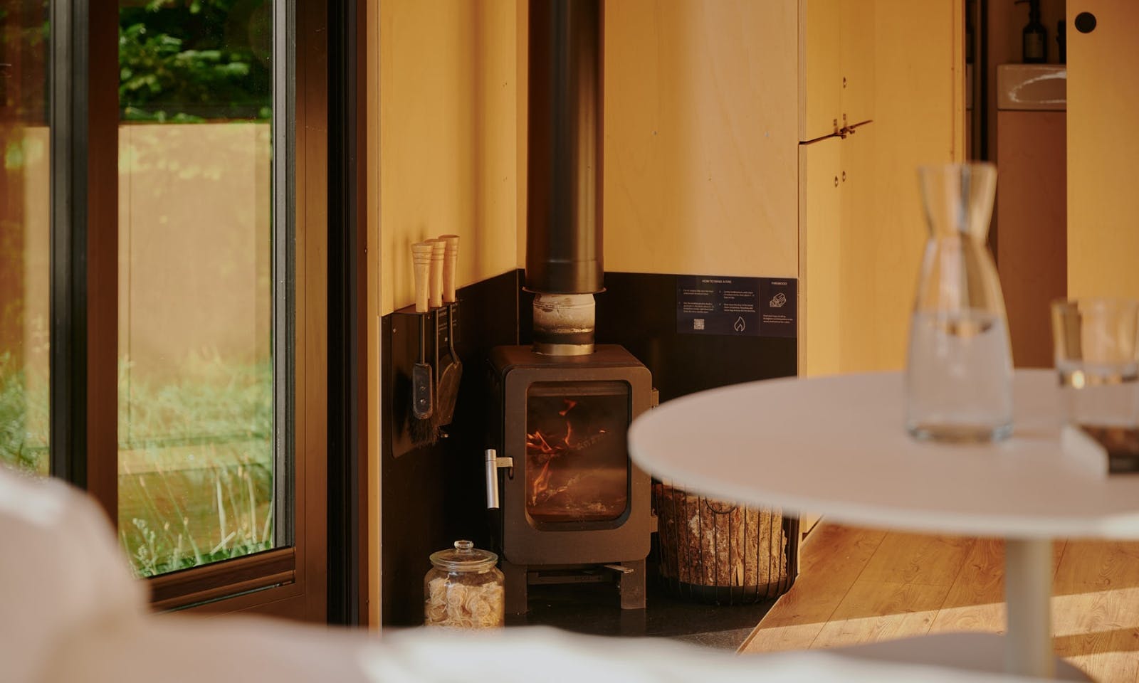 Kleiner Ofen im Raus Tiny House