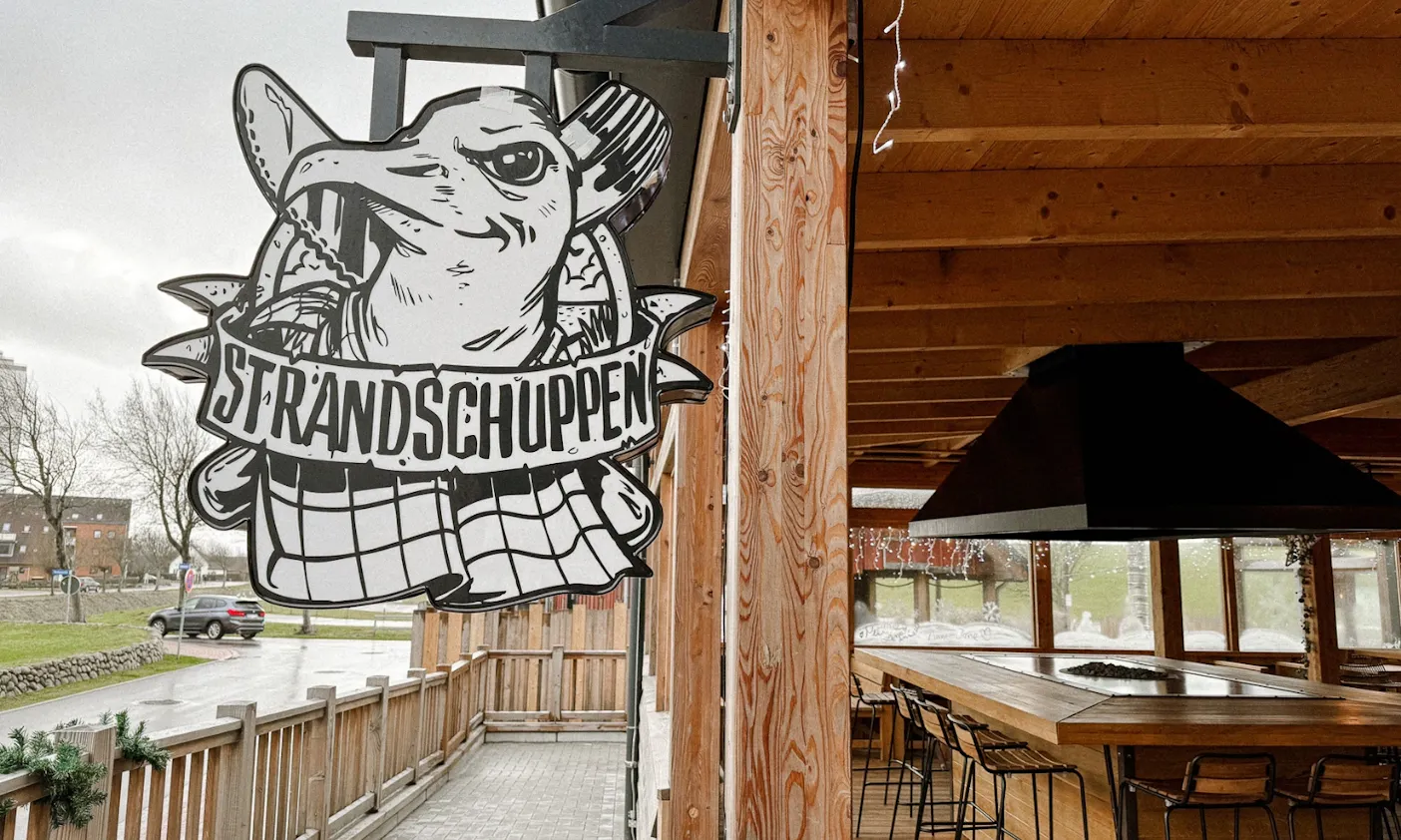 Hundefreundliches Restaurant Strandschuppen in Büsum von der Bretterbude