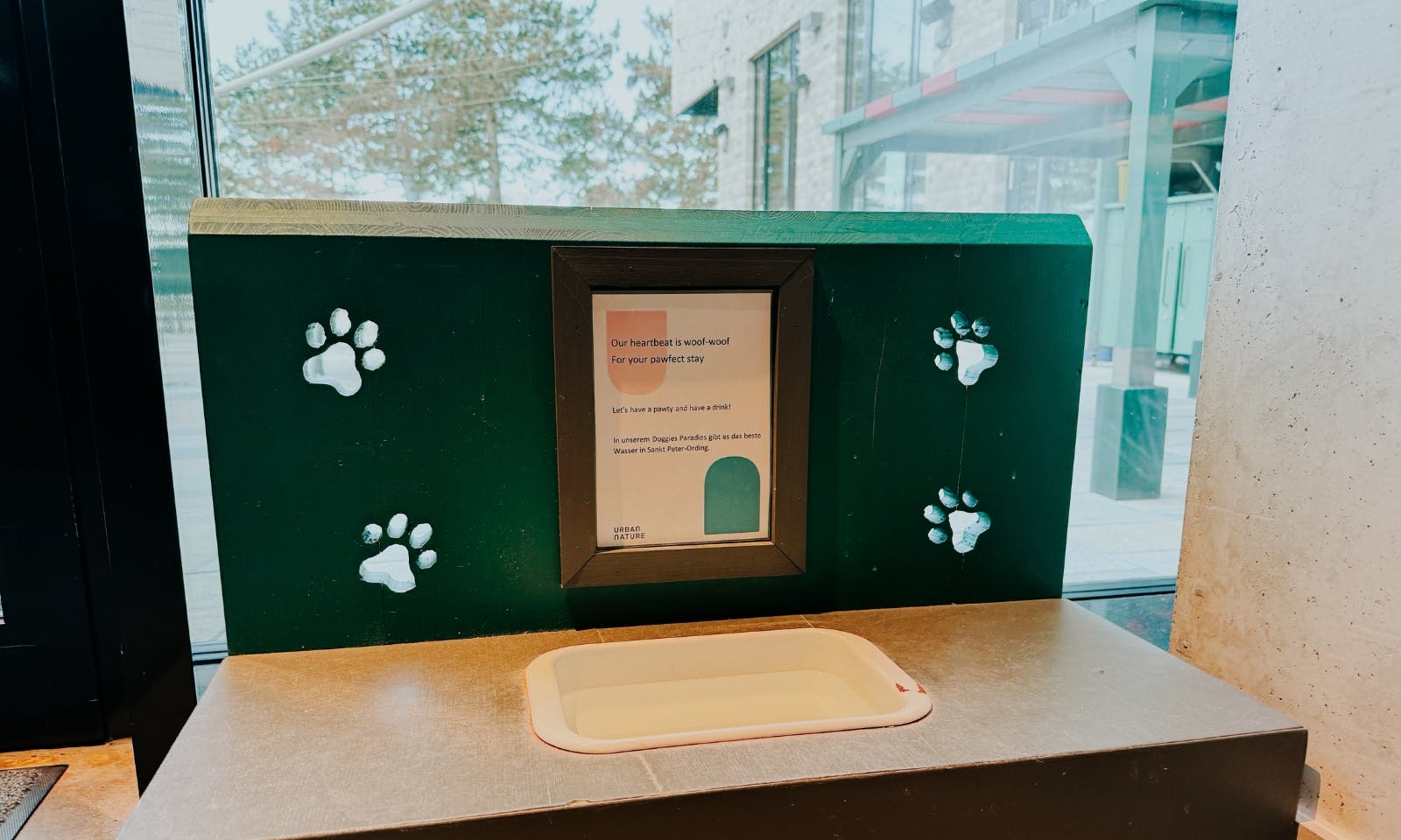 Ausstattung für Hunde im Urban Nature Hotel in SPO