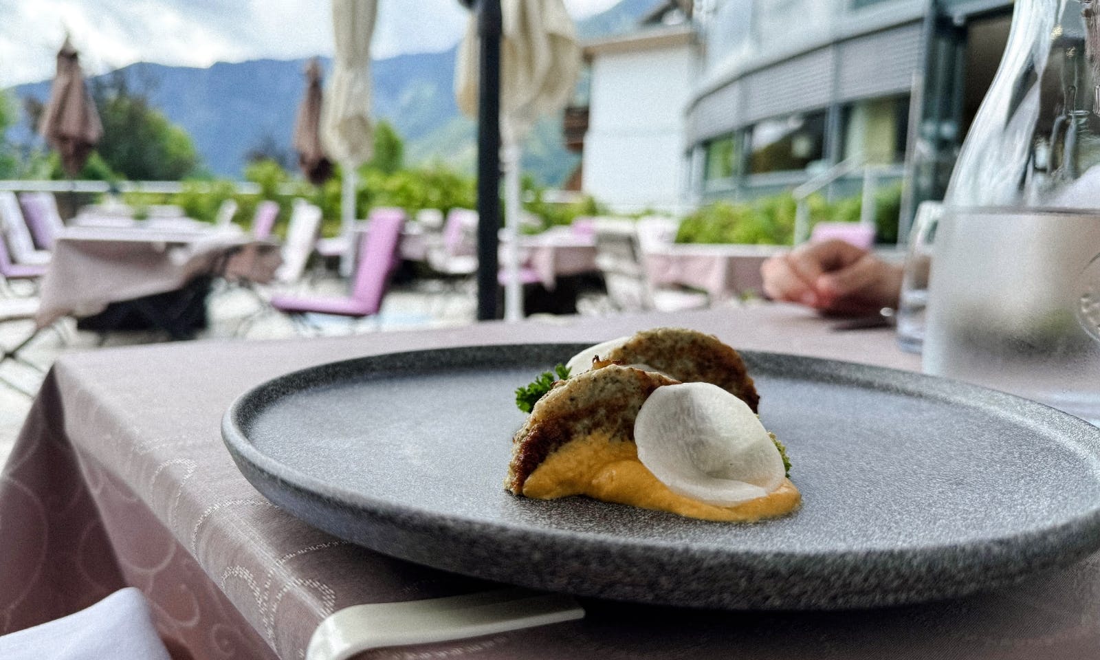 Eine Vorspeise im Hotel die Wasnerin