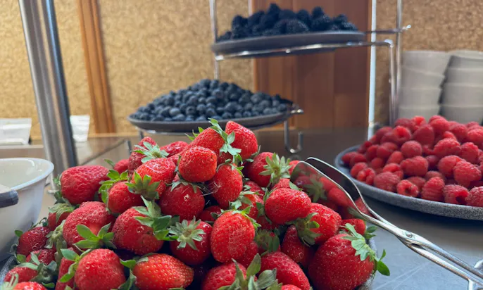 Erdbeeren im Hotel die Wasnerin
