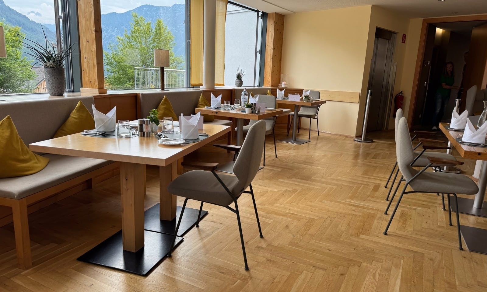 Essbereich im Restaurant des Hotels die Wasnerin