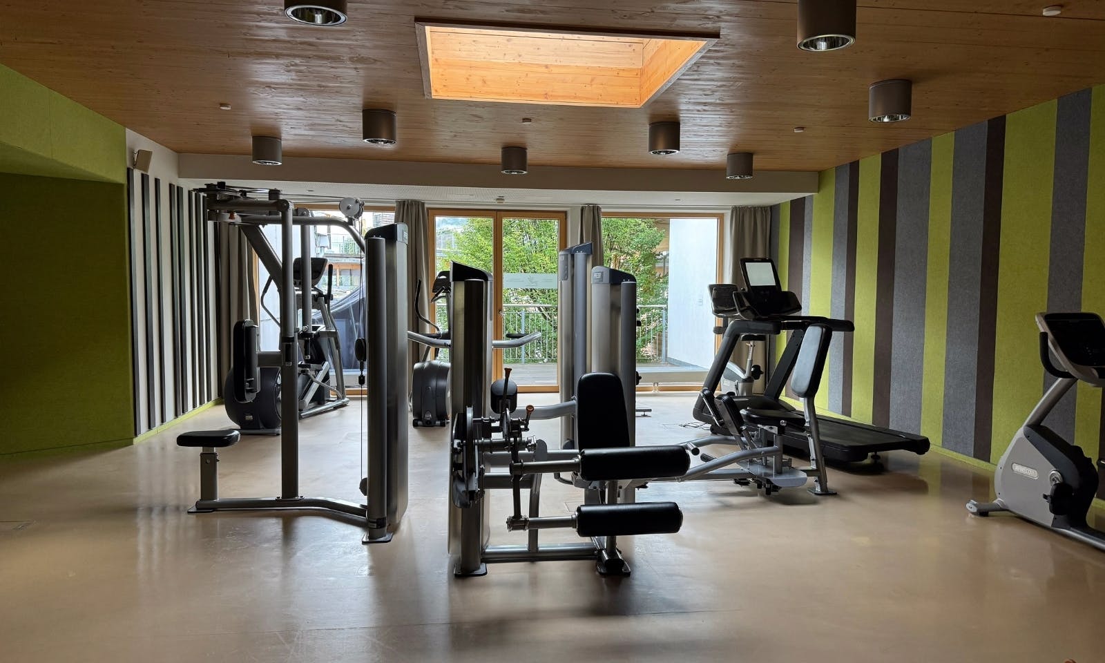 Fitnessraum im Hotel die Wasnerin