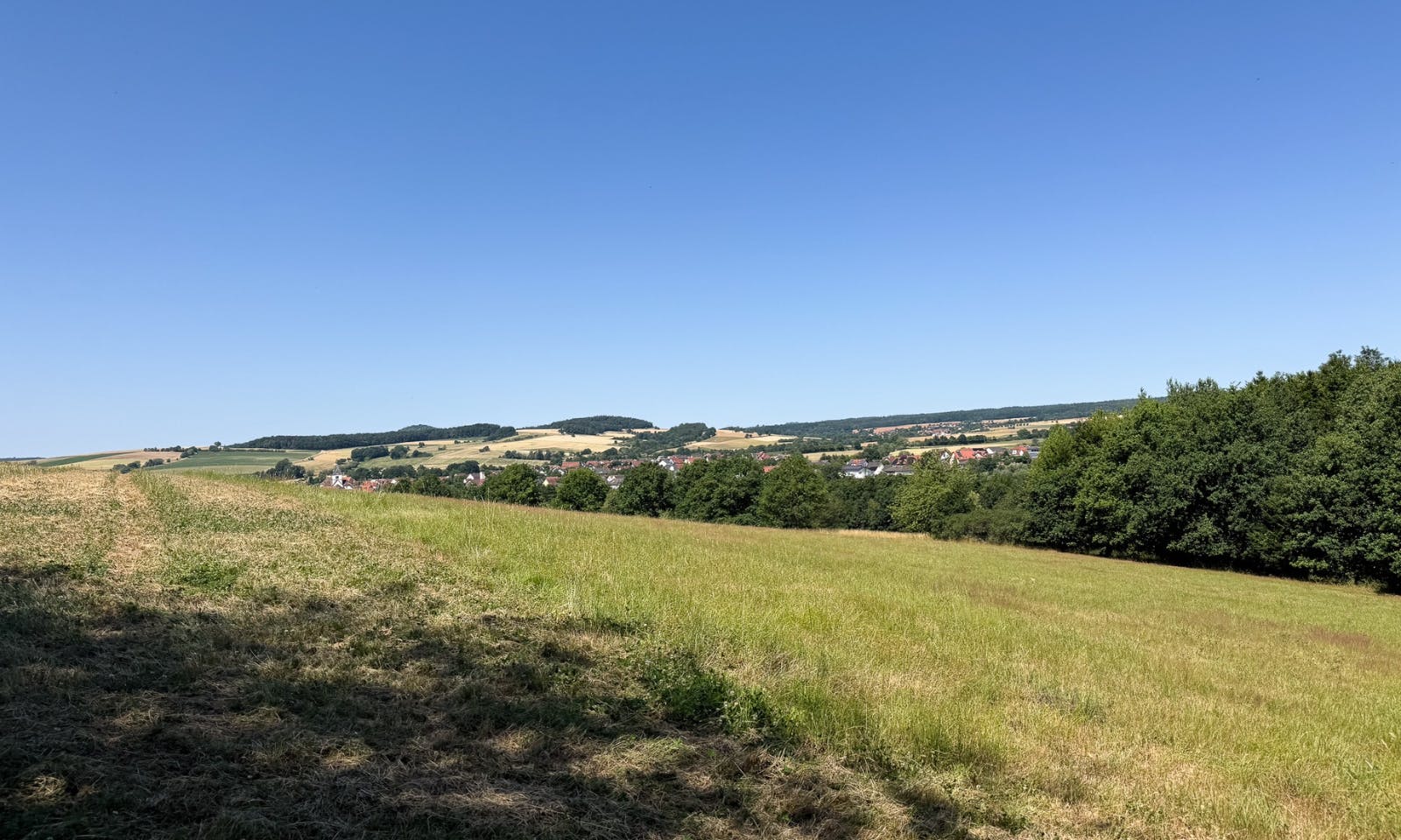 Ein großes grünes Feld in Rhön