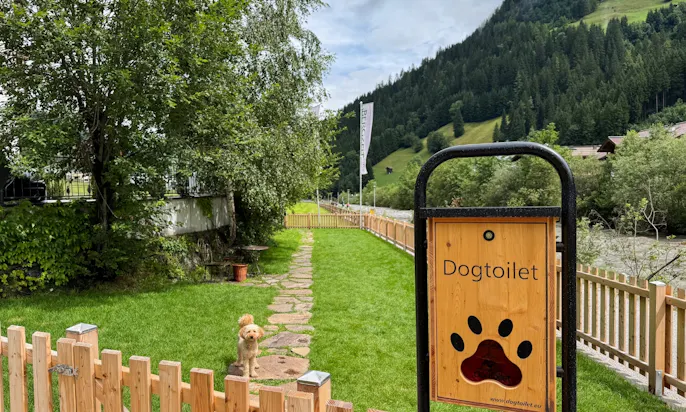 Der Hundeauslauf der Bergzeit Hotels in Österreich