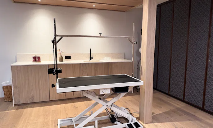 Hundefriseur Equipment im Bergzeit Hotel in Österreich