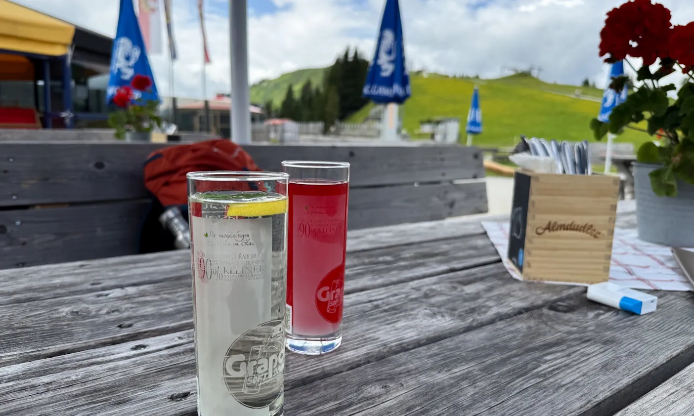 Getränke in der Laireiteralm