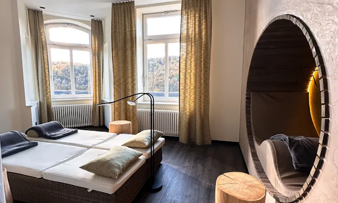Ruheraum im Wellnessbereich des Hotel & Spa Suiten FreiWerk in Stolberg