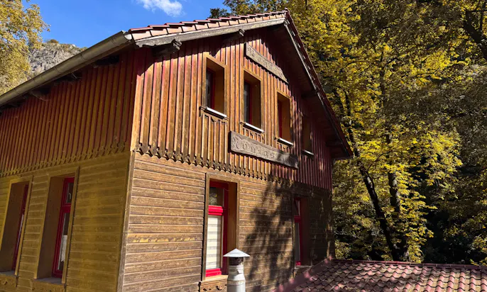 Blick auf das Gasthaus Königsruhe