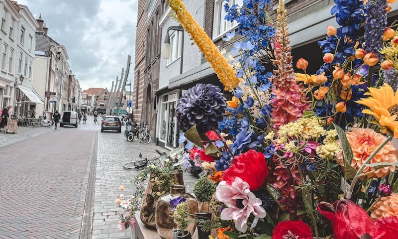 Blumen in der niederländischen Stadt Goes