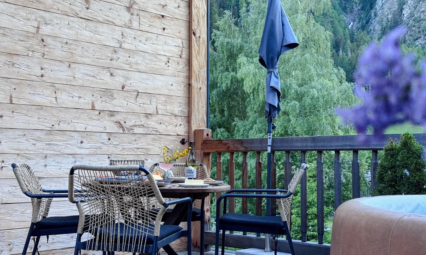 Appertif auf der Dachterrasse