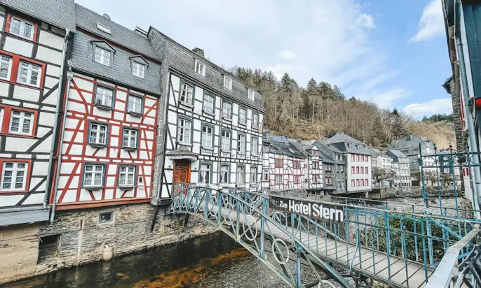 Monschau mit Hund