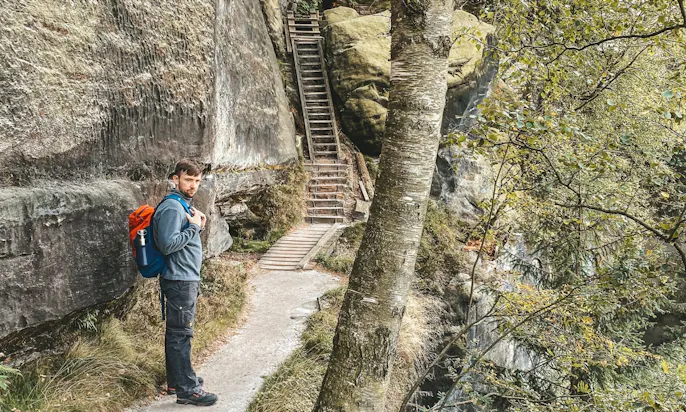 Wanderweg in der Sächischen Schweiz