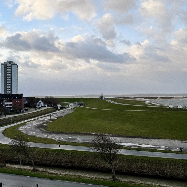 Ausblick vom Bretterbuden Hotel in Büsum