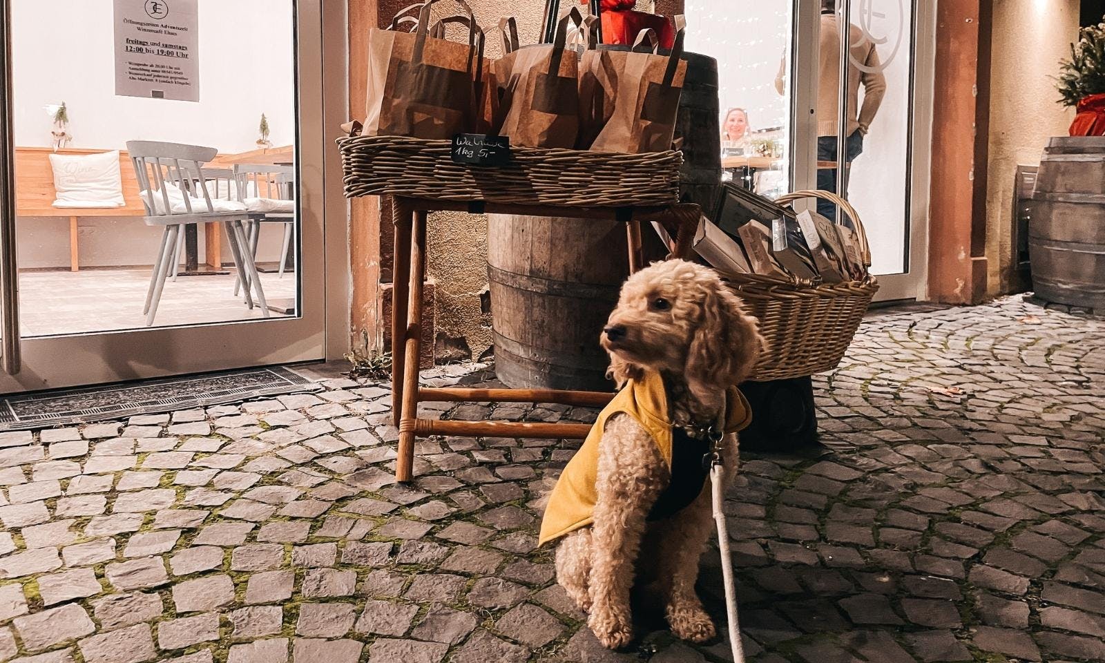 Winzercafe Ehses mit Hund