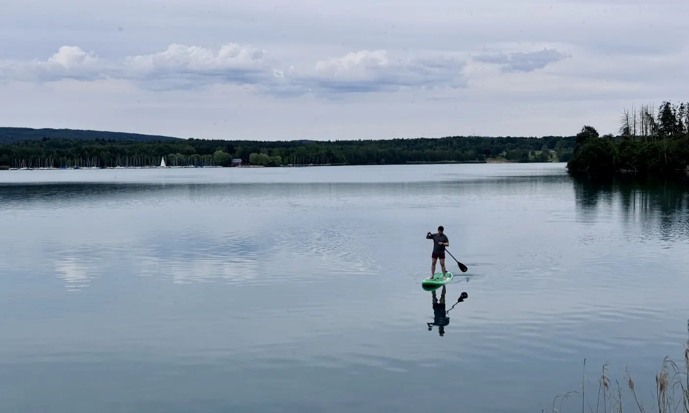 SUP am Steinberger See