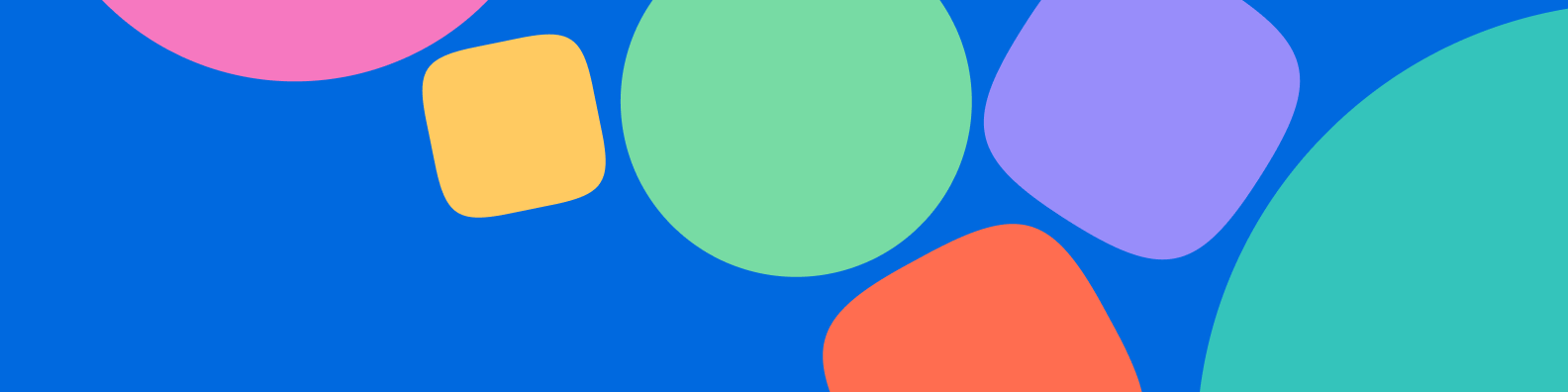 Jellyfish Shapes on blue background