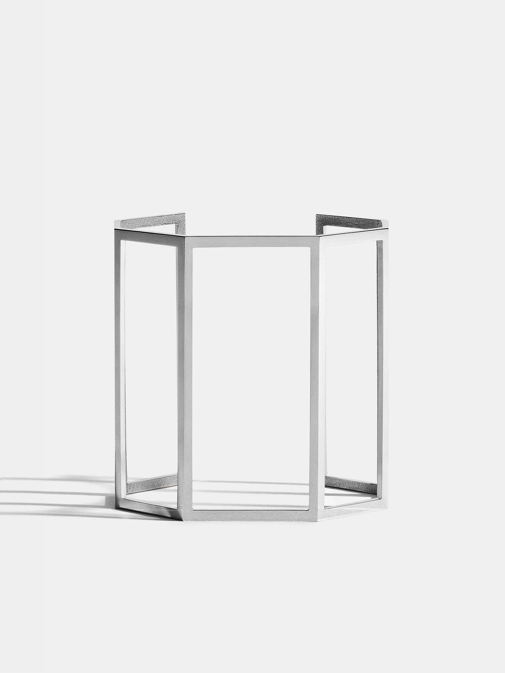 Manchette Octogone en Or blanc éthique 18 carats certifié Fairmined (60mm de largeur)