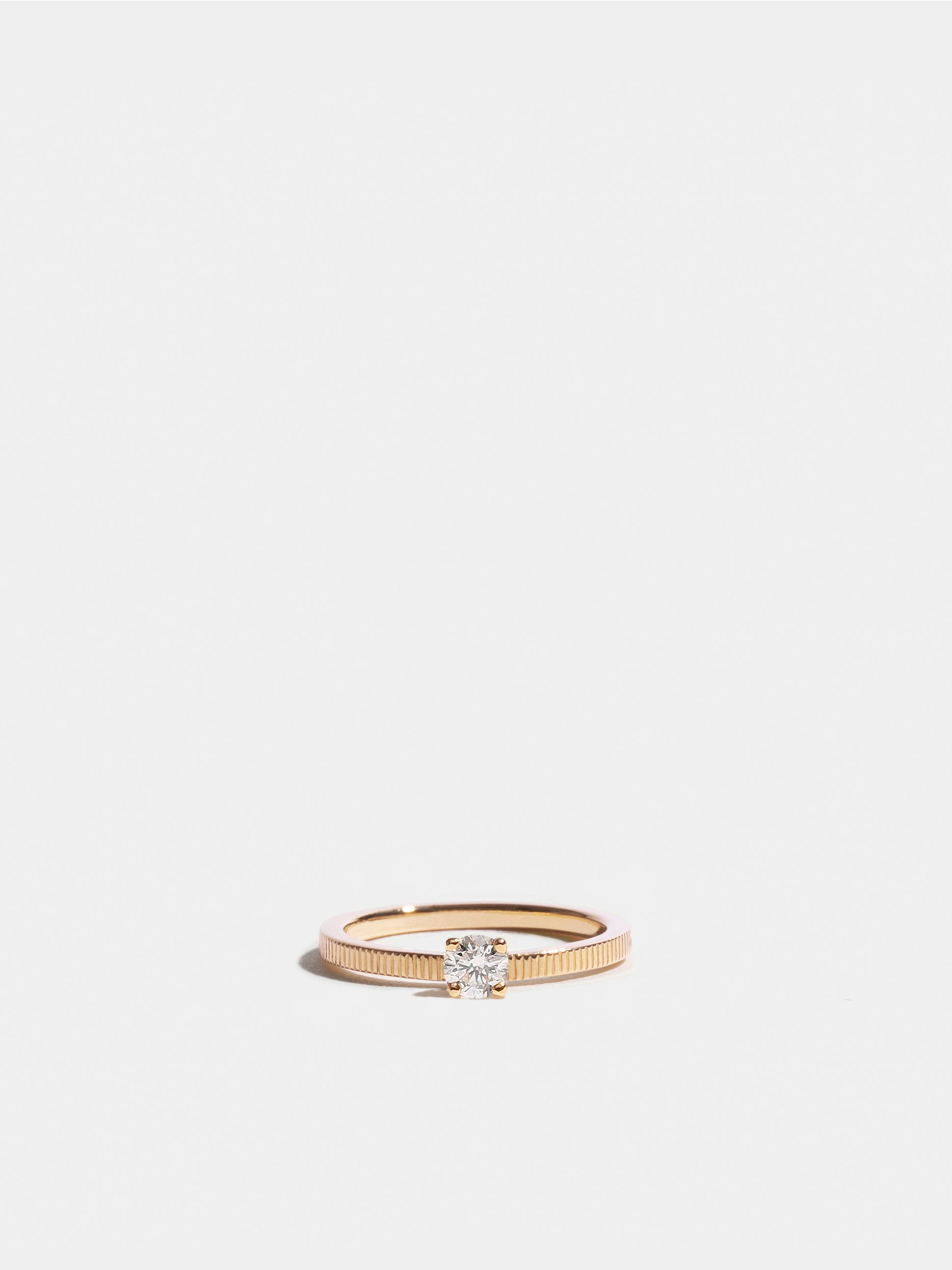 Solitaire Anagramme godronné 0,30 carat